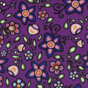 Ojibway Florals Plum 04