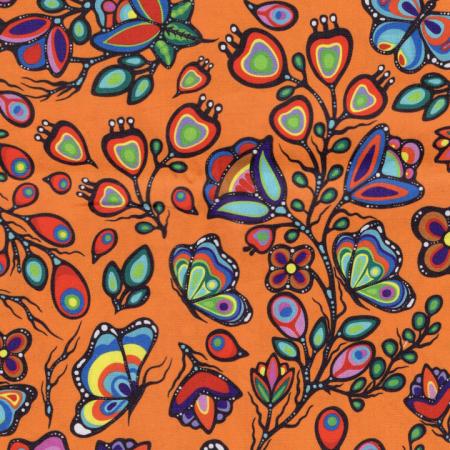 Ojibway Florals Orng 05