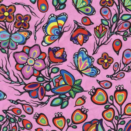 Ojibway Florals Pink 05