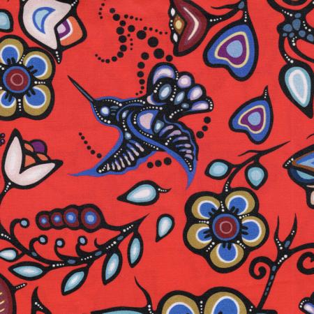 Ojibway Florals RED 06